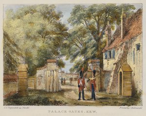 Palace Gates, Kew, plate 3 from Kew Gardens: A Series of Twenty-Four Drawings on Stone, engraved by Charles Hullmandel