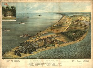 Point Lookout, Md. View of Hammond General Hospital & U.S. General Depot for Prisoners of War by George Everett