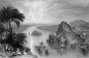 Rocks at Colgong on the Ganges, 1838