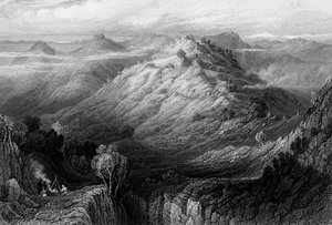 The Abbey and Hills from near Mussooree, 1838