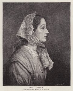 Portrait of Emily Tennyson, Lady Tennyson, wife of English Poet Laureate Alfred, Lord Tennyson by George Frederick (after) Watts