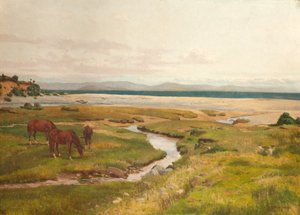 Shore Scene with Horses by George Frederick Waldo Johnson