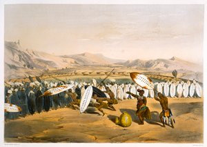 Umpanda Reviewing his Troops at Nonduengi by George French Angas
