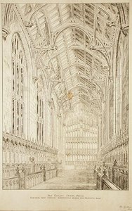 New College Chapel: Interior View Showing Alternative Design for Proposed Roof by George Gilbert Scott
