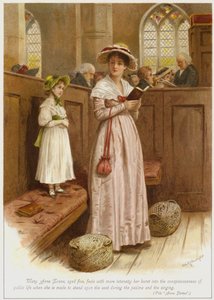 Mary Anne Evans, Aged Five, Feels with More Intensity Her Burst into the Consciousness of Public Life When She is Made to Stand Upon the Seat During the Psalms and the Singing by George Goodwin Kilburne