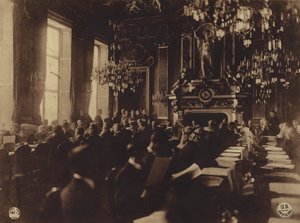 America in World War I: Interpreter translating President Poincare