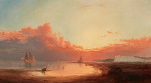 Shipping Off the English Coast, Sunset