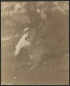Seated Woman with Dog by George H. Seeley