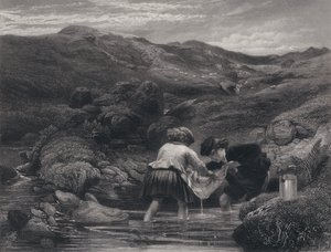 Illustration for Auld Lang Syne by Robert Burns (engraving) by George Harvey