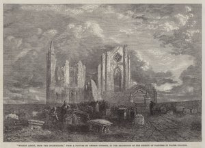 Whitby Abbey, from the Churchyard, in the Exhibition of the Society of Painters in Water Colours by George Haydock Dodgson