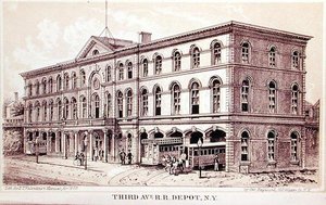 View of the Third Avenue Railroad Depot, Illustration for 