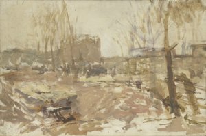 Construction Site at De Clercqstraat by George Hendrik Breitner