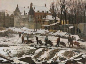 Construction Site in Amsterdam, c. 1902