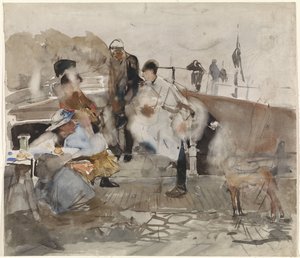 Company on a Boat by George Hendrik Breitner