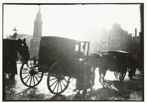 Carriages on the Dam in Amsterdam by George Hendrik Breitner