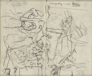 Study Sheet with Figures and a Cow by George Hendrik Breitner