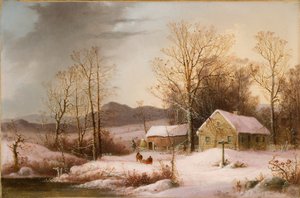 Farmstead in Winter by George Henry Durrie