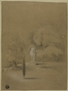 Statue on Lawn in Epsom by George Henry Harlow