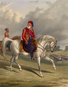 Portrait of Ibrahim Pasha of Egypt (1789-1848) - Engraving by George Henry Laporte (1799-1873) - 1846 - Private Collection