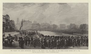 Her Majesty the Queen Distributing Medals to the Heroes from the Crimea on the Horse Guards
