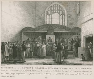 Interior of the Ancient Chapel of St Mary Magdelene, Guildhall by George Jones