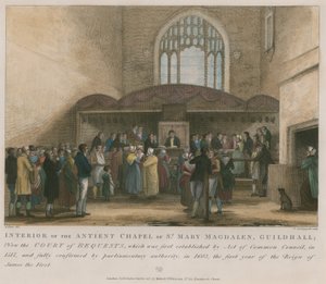 Interior of the ancient chapel of St Mary Magdelene, Guildhall by George Jones