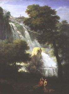 View of the Falls of Terni with Classical Figures in the Foreground