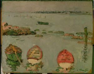Boats, Lower Largo, Fife by George Leslie Hunter