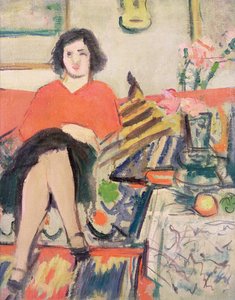 Interior with a Figure by George Leslie Hunter