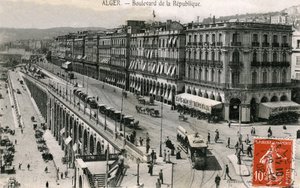 Postcard Depicting the Boulevard de la Republique, Algiers, Algeria