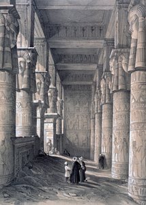 Interior of the Great Temple, Denderah, Egypt