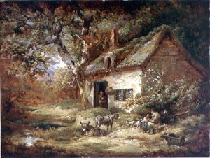 Cottage Door with a Donkey