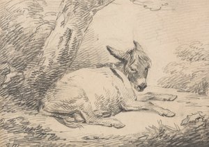 Study of a Donkey Under a Tree by George Morland