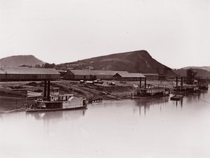 Tennessee River at Chattanooga and Lookout Mountain Spur, ca. 1864