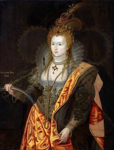 Portrait of Elizabeth I of England in ballet costume as Iris Rainbow Portrait