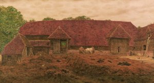 The Old Barn at Whitchurch by George Price Boyce