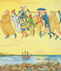 Days of the Week, illustration from Rumpelstiltskin by George R. Halkett