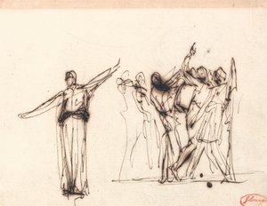 Crowd before a Prophetess by George Romney