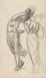 Dancing Tambourine Player and a Banjo Player by George Romney