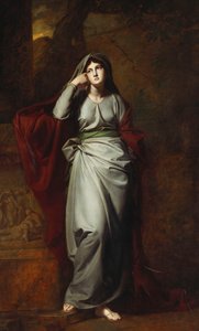 Il Penseroso, or Melancholy: A Female Figure, Full Length, Wearing Pale Green Robes, Standing in a Landscape, Resting Her Left Elbow on a Pedestal Bearing a Classical Frieze