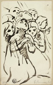 Kneeling Figures Huddled Together