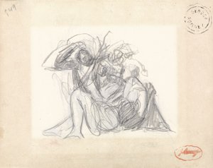 Reclining Woman and other Figures by George Romney