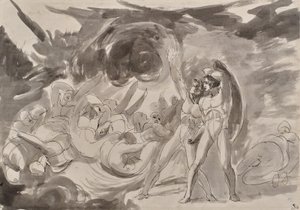 Satan Surveying the Fallen Angels by George Romney