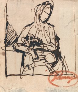 Seated Woman: Possibly Mrs. Harris by George Romney