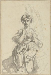 Seated Female Figure by George Romney