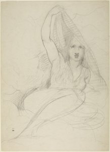 Seated Woman Unveiling Herself by George Romney