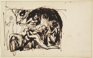 Sketch for Howard Visiting Prisons by George Romney
