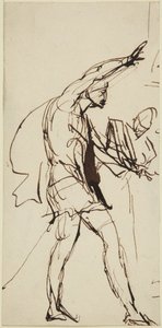 Sketch for the Figure of Macbeth in the Banquet Scene from Macbeth by George Romney
