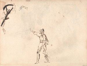 Standing Figure with Arm Upraised, Possibly Macbeth