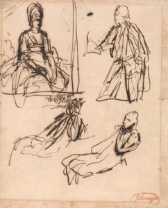 Studies for Portraits of a Man and of a Woman by George Romney